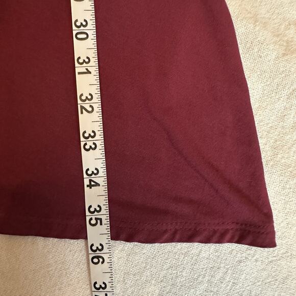 Lulus Twirl Power Dress Swing Womens Sz L Burgundy‎ Stretch Pockets Knee Length - Picture 9 of 10